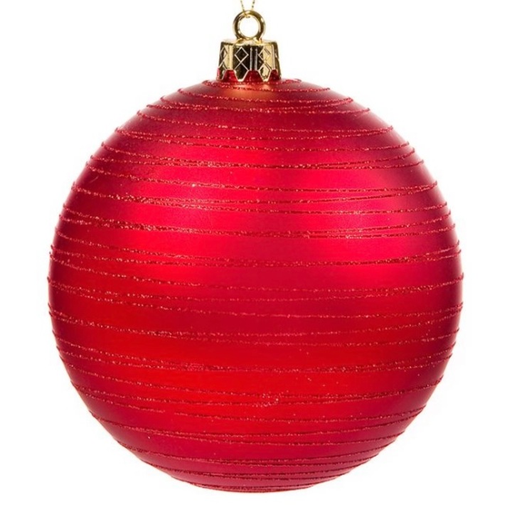 Glob pentru bradul de Craciun, rosu, 15 cm