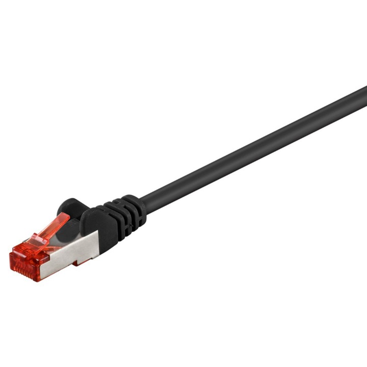 Goobay S/FTP мрежов кабел, Cat 6, 1,5 м, черен