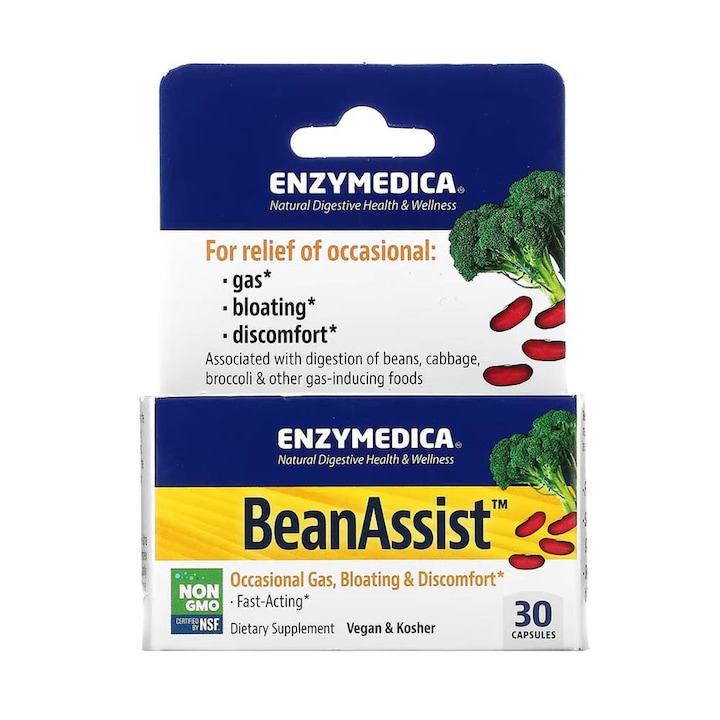 BeanAssist (Balonare si Disconfort), Enzymedica, 30 capsule