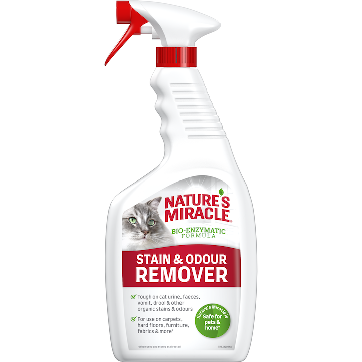 Разтвор за премахване на петна и миризми Nature's Miracle S&O REMOVER CAT, 709 ml
