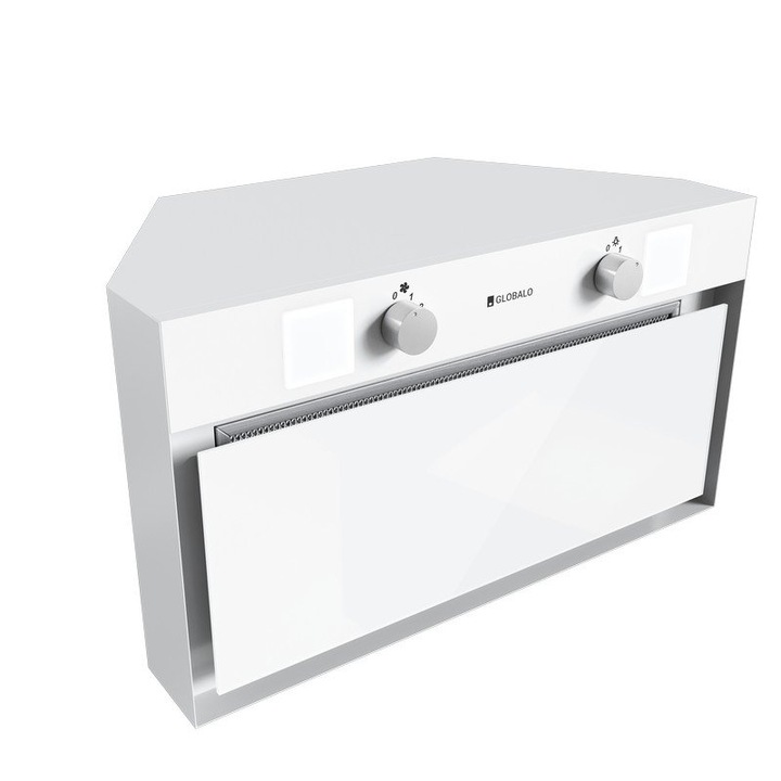 Hota incorporabila Globalo Spedtero 60.2 White, clasa energetica B, latime 60 cm, adancime 30 cm, comenzi manuale, interval de viteza 3 trepte, capacitate maxima 570 m3/h