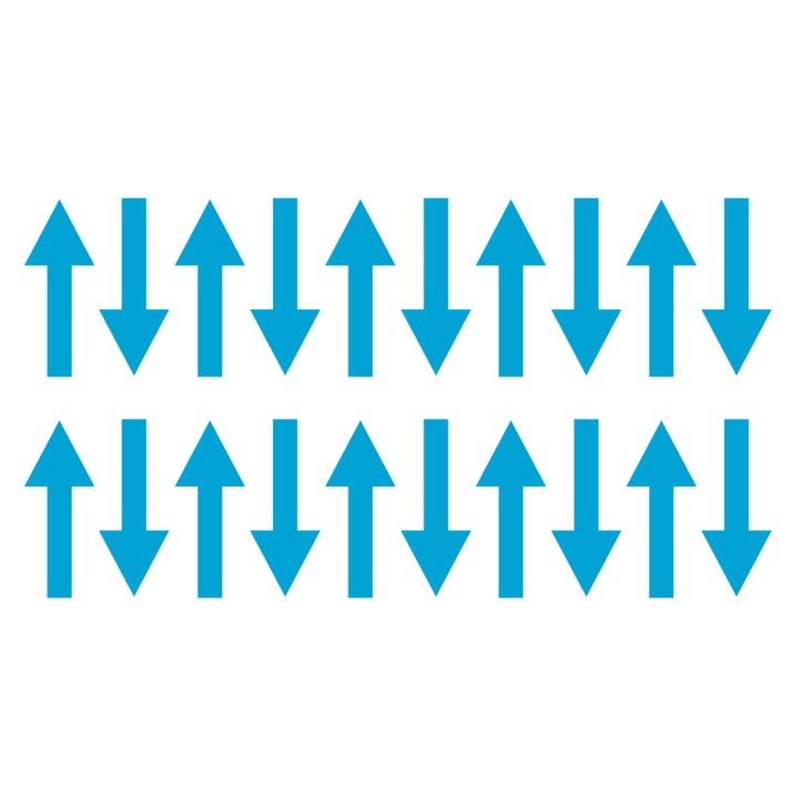 Set 20 sageti indicatoare, Duragon, pentru semnalizarea directiei, podea sau perete, albastru, 9 x 23 cm