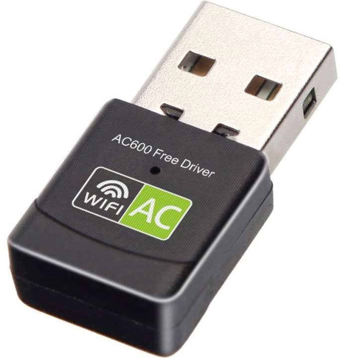 Placa de retea Wireless, USB, 600Mbps, 5Ghz, Negru