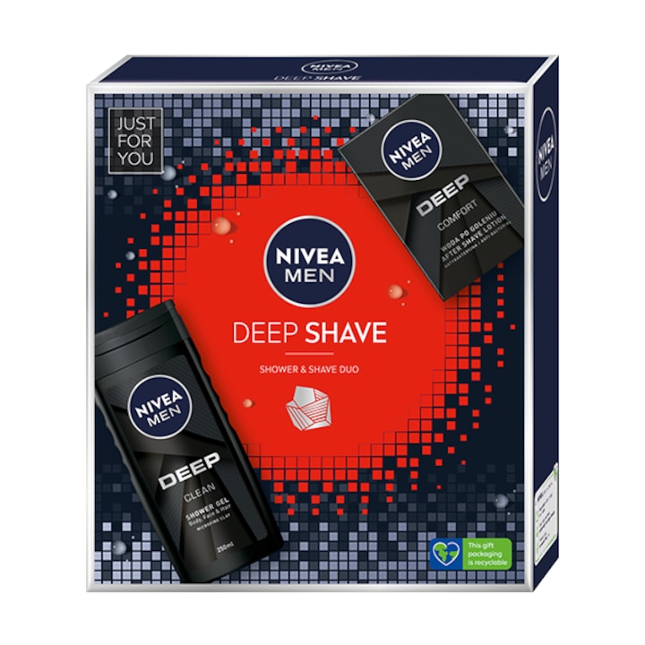 Подаръчен комплект Nivea Men: Лосион за след бръснене, 100 мл + Душ гел, 200 мл