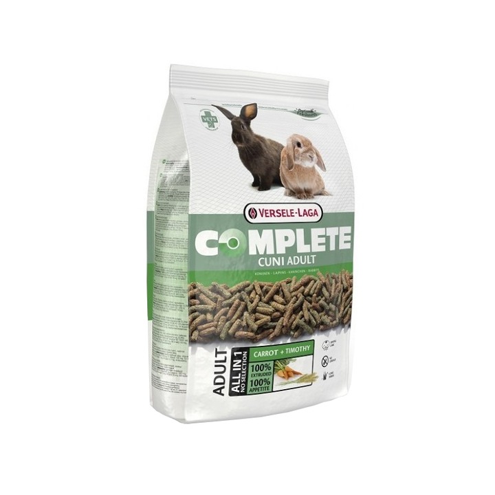 Hrana bogata in fibre pentru iepuri pitici Versele Laga Complete, Adult, 8 kg