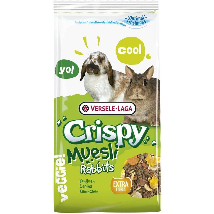 Hrana pentru iepuri pitici Versele Laga, Crispy Muesli, 20 kg