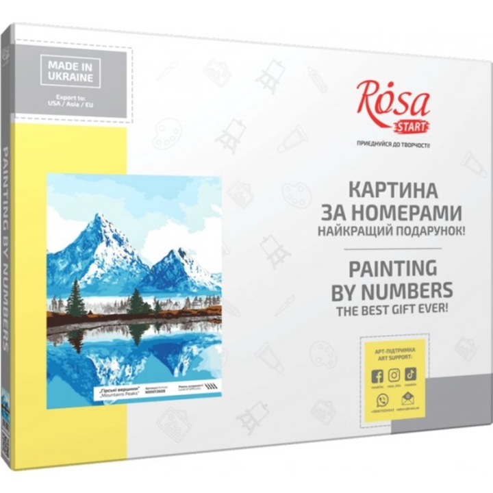 Рисуване по номера Rosa, Снежни върхове, 35х45