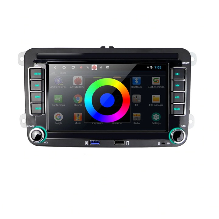 Мултимедия с навигация QT-3300, за Skoda, Seat, Volkswagen, Vw, Passat, Golf, Android 10.1