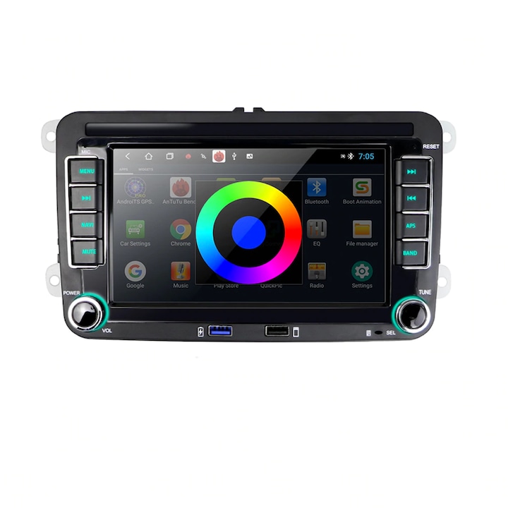 Мултимедия с навигация QT-3300, за Skoda, Seat, Volkswagen, Vw, Passat, Golf, Android 10.1