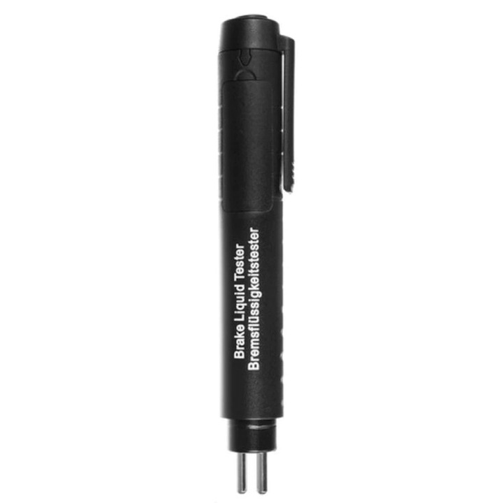 Tester auto tip creion pentru lichid de frana, 5 LED-uri, 15x2 cm, negru