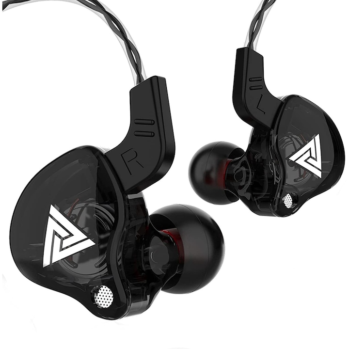 Audio fülhallgató QKZ-AK6, Kábellel, Mikrofon, HiFi audio, Sport, 3,5 mm, Többszínű