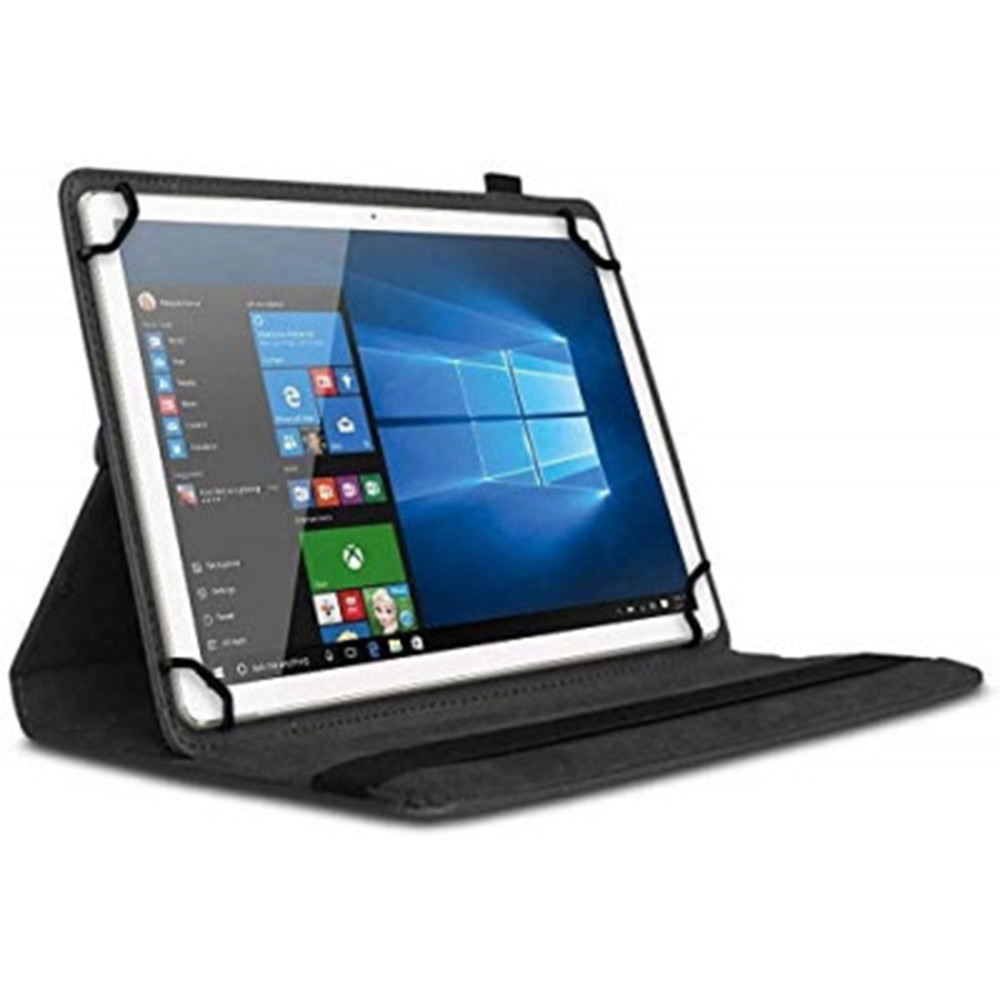 Husa Rotativa Tableta Universala 7 Inch, Stand Portret si Landscape, Inchidere Sigura, Prindere Elastica, Smart Design, Negru