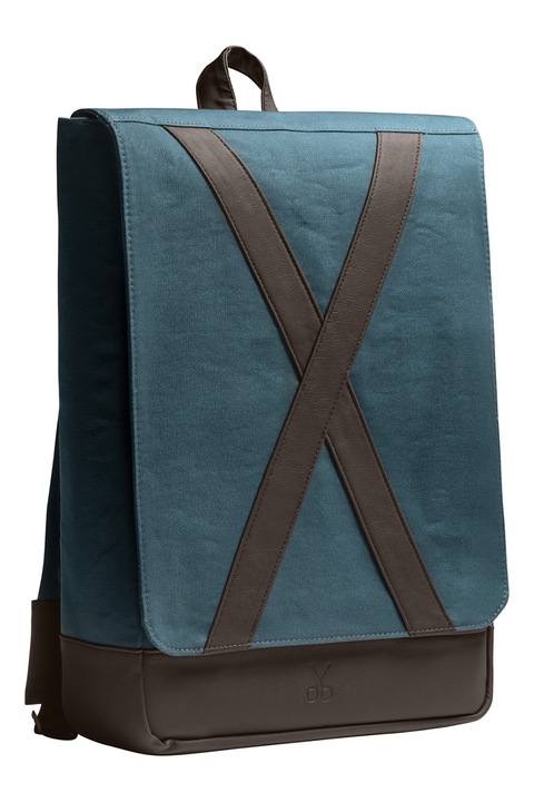 KAFT, Rucsac unisex cu finisaj rezistent la apa Nordhug, Albastru petrol, Negru