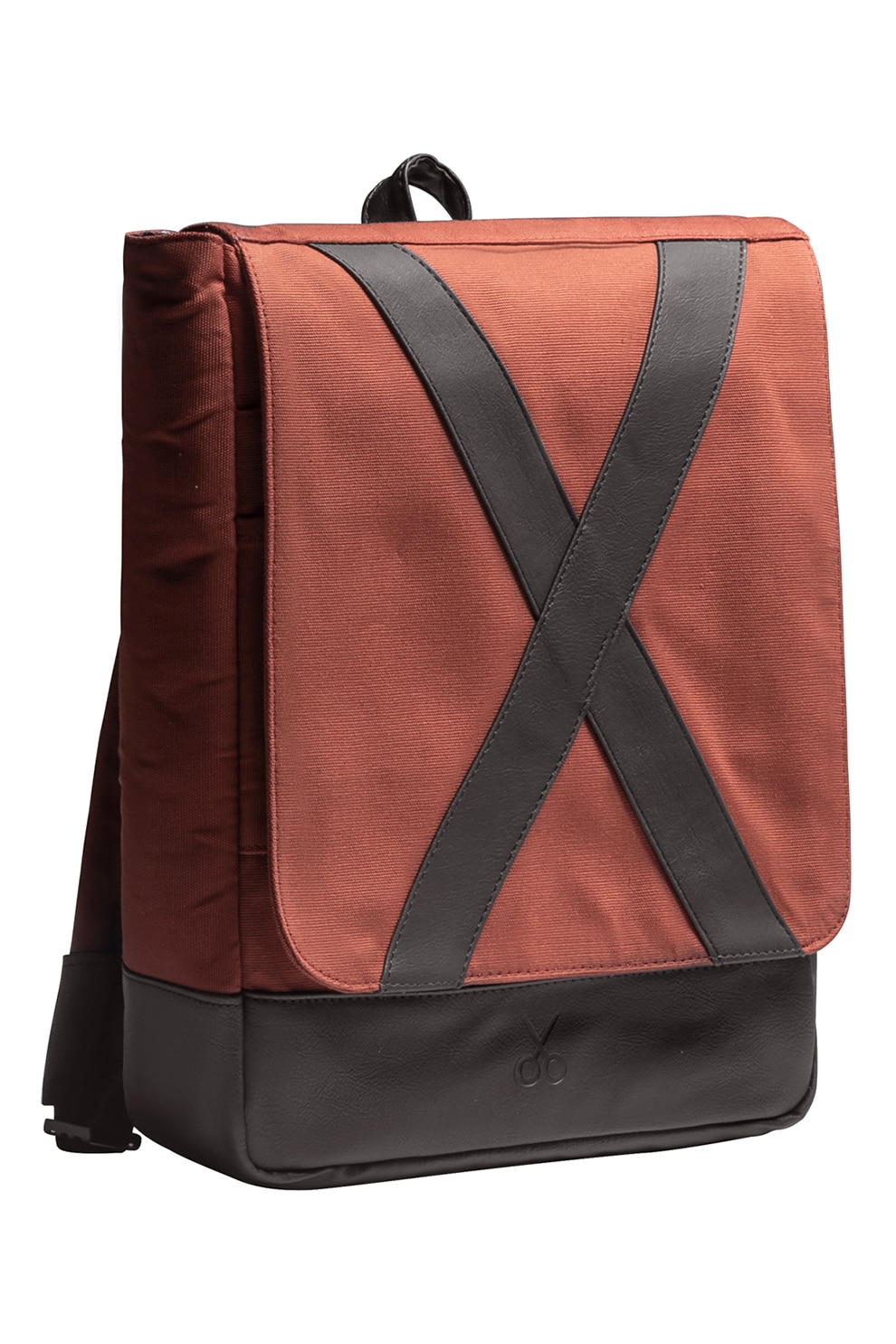 KAFT, Rucsac unisex cu buzunare multiple, Caramiziu, Negru