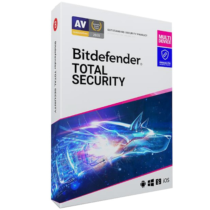 Bitdefender Total Security & Premium VPN, 1 év, 10 eszköz