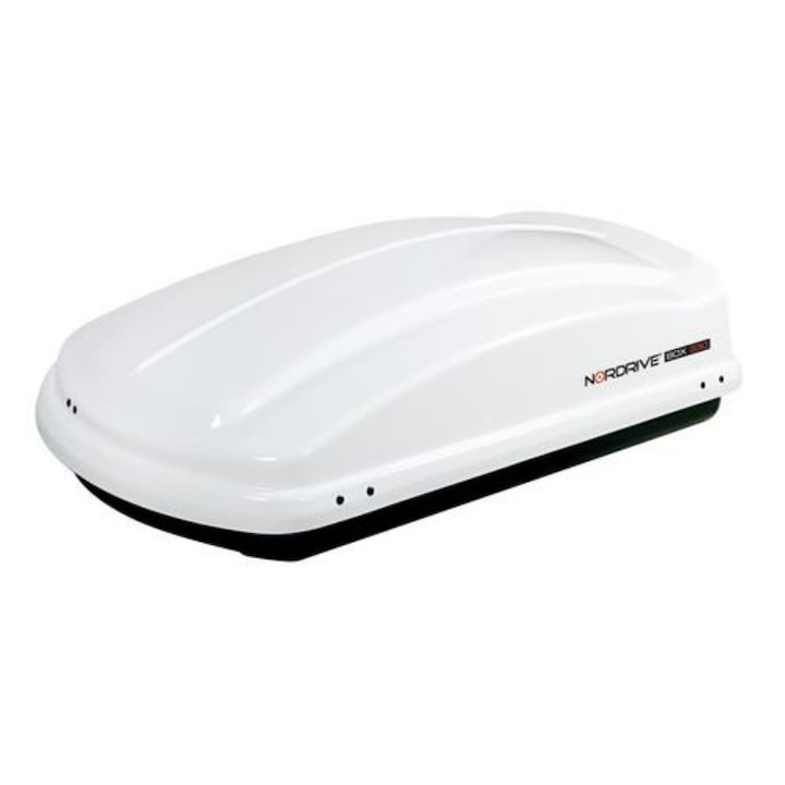 Кутия за багажник, Nordrive, Пластмаса, 330 L, 135 x 78 x 37 см, Бял