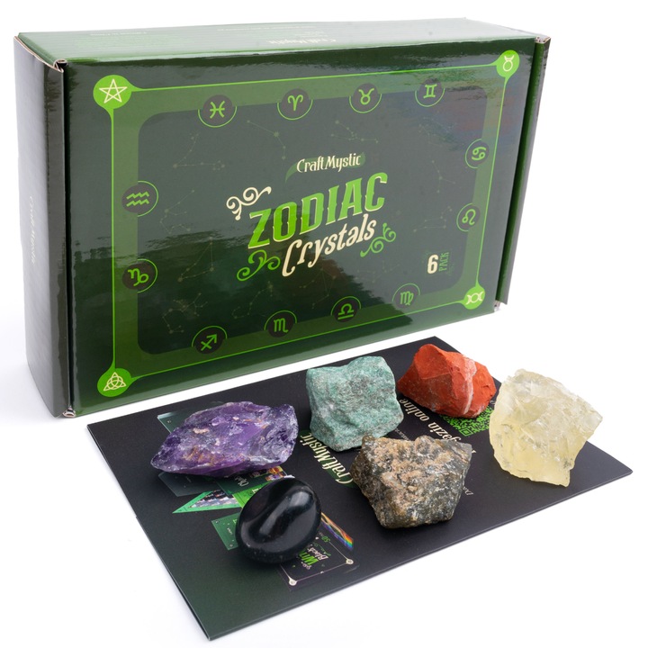 Set cristale naturale pentru zodia Scorpion, cristale vindecatoare cu semne zodiacale, horoscop, astrologie