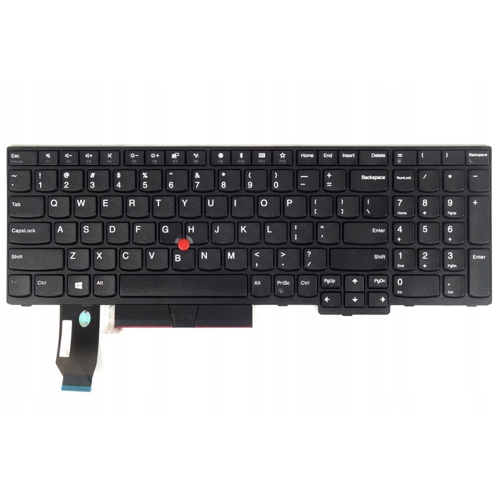 Lenovo ThinkPad T590 E580 kompatibilis laptop billentyűzet, nemzetközi elrendezés, fekete