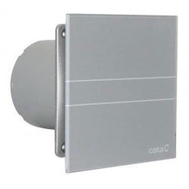 Вентилатор за баня CATA E-100GS, ф100, 115 m³/h, 8 W, 31 db, Сиво стъкло