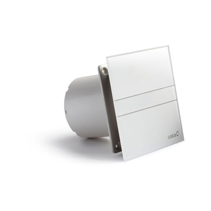 Вентилатор за баня CATA E-100 G, ф100, 115 m³/h, 8 W, 31 db, Бяло стъкло