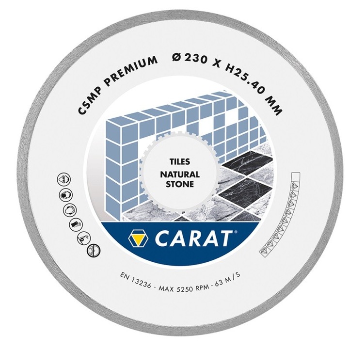 Disc diamantat model Csmp 250400 taiere umeda, diametru 250mm, gaura interioara 25,4mm