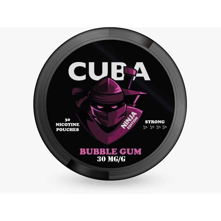 Pouch cu nicotina - Snus CUBA NINJA Bubble Gum 30 mg