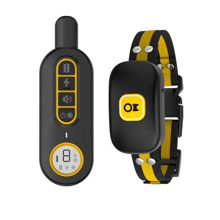 Zgarda Electrica ZEPO pentru Dresaj Caini, Functie Antilatrat, Reglabila, Rezistenta la Apa si Praf IP68, Reincarcabila, Raza de Actiune 400m