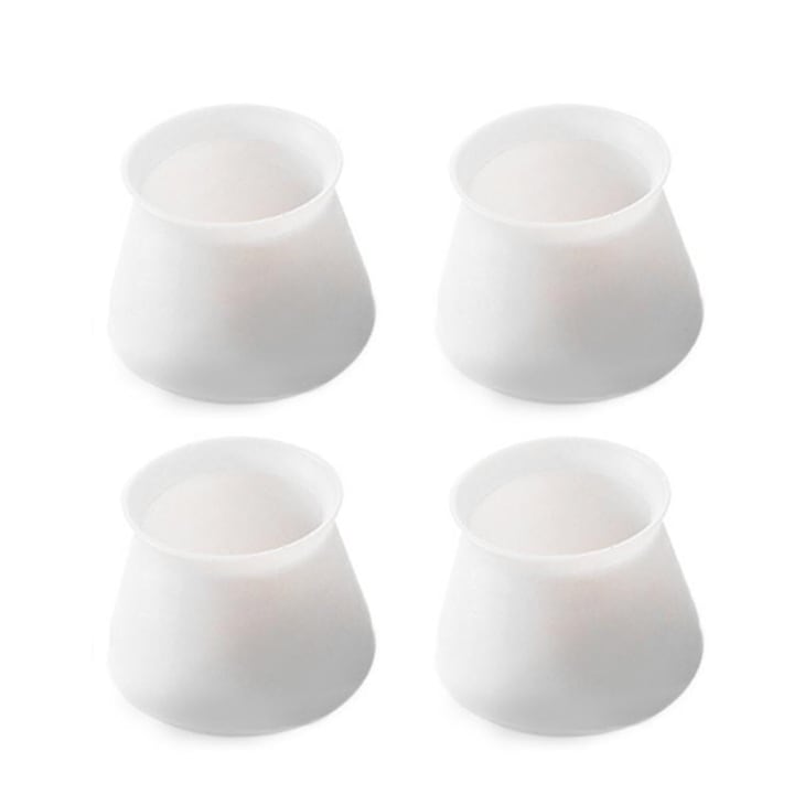 4 db-os védő készlet székek, asztalok vagy egyéb bútorok lábaihoz, szilikonból, univerzális, átlátszó fehér - MaffStuff