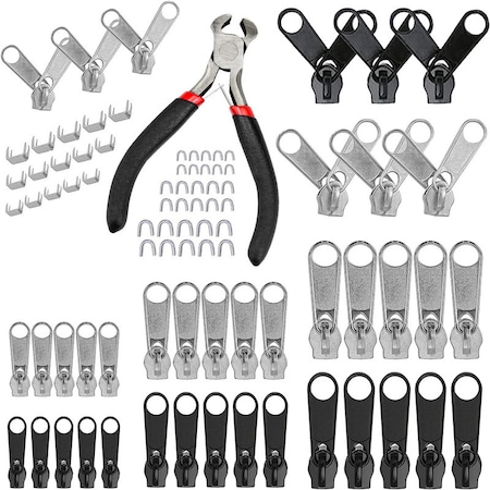 Set reparatii pentru fermoare, ASKSA, 85 bucati