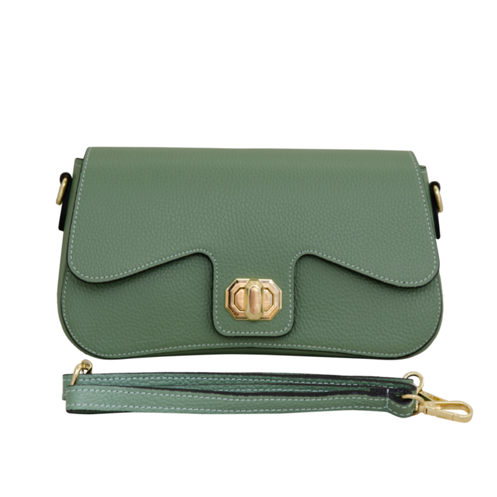 Eva Bags női valódi bőr táska, Lizzie mentazöld