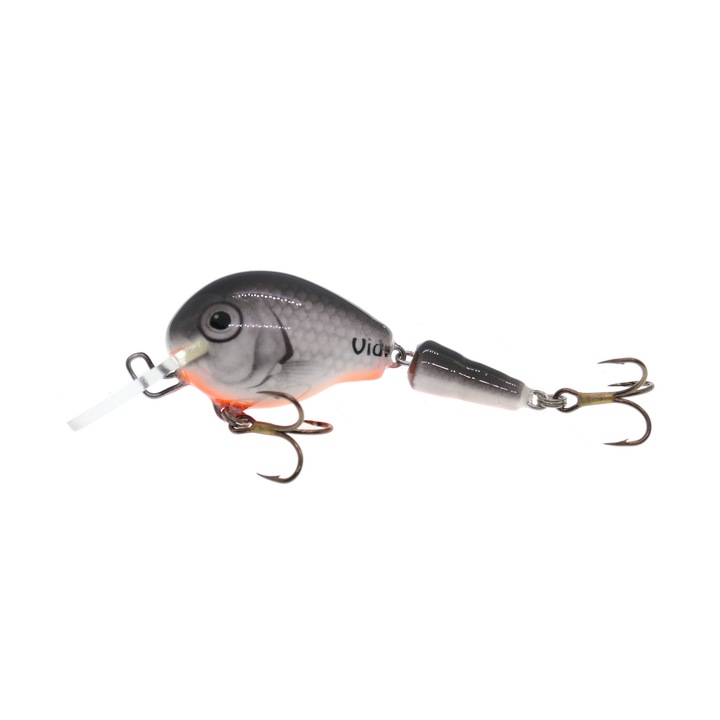 Vobler articulat Wobbler Vidra Atomic Chub Jointed 5cm, 7gr, Sinking, BK (Black) pentru clean, pastrav, biban, stiuca si salau