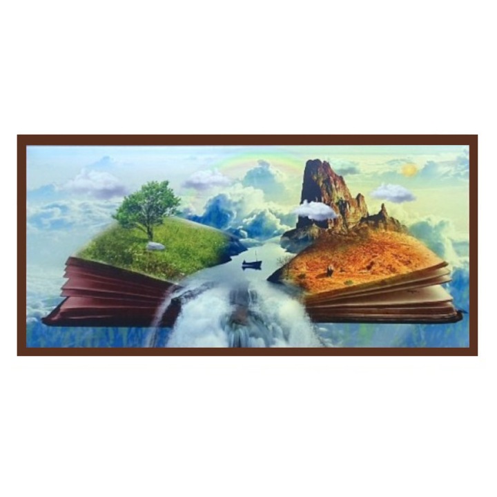 Panou radiant infrarosu DRAGUS, imprimat imagine CARTE NATURA 125/60cm 900W/700W 10kg