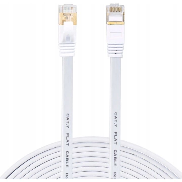RJ45 Ethernet мрежов кабел, 600 MHz, Cat 7, 15 m, бял