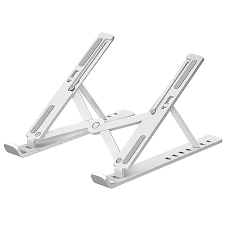 Suport reglabil pentru laptop, Macbook, iPad sau tableta, Non-Alunecos, Disipare Caldura,7 "-15,6", Plastic ABS, Alb