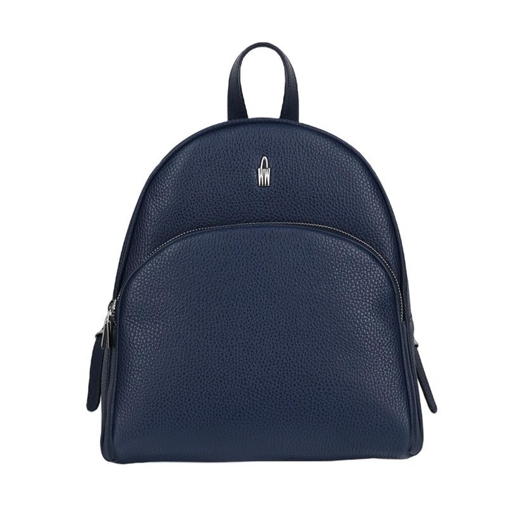 Rucsac de dama, Wojewodzic, Piele, 26x27x9cm, Albastru