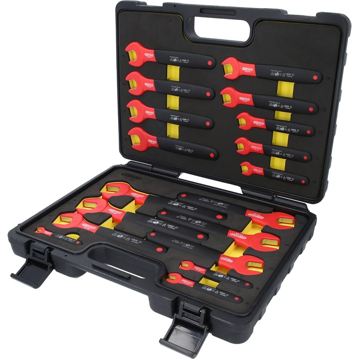 1000 V-os szigetelt csavarkulcs készlet, KS TOOLS, 18 db