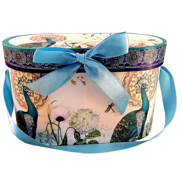 Set 2 cani ceai 250 ml, model paun, ClauM, 15-9/15