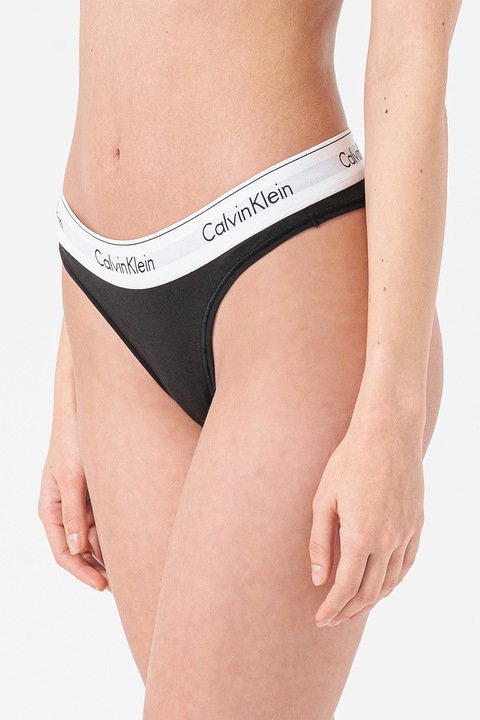 CALVIN KLEIN, Brazil fazonú pamut- és modálbugyi, Fekete
