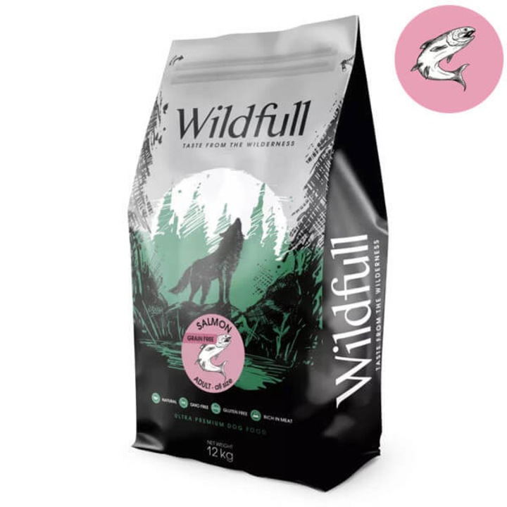 Hrana uscata ultra-premium, Wildfull Adult Mediu-Maxi, Somon, 12kg