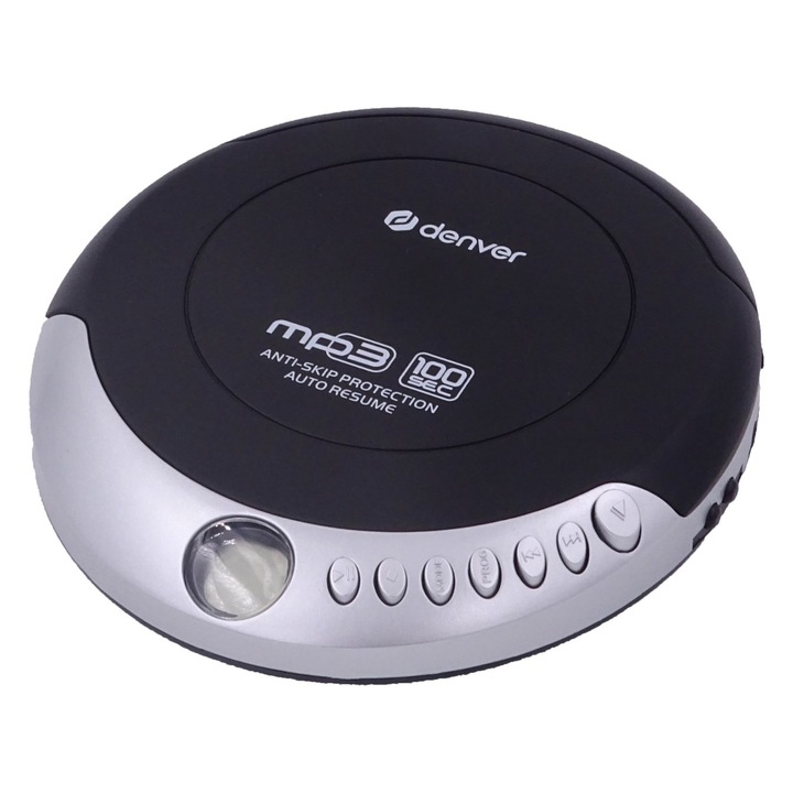 Discman - CD, MP3 anti-shock funkcióval és basszus erősítéssel Denver DMP-391
