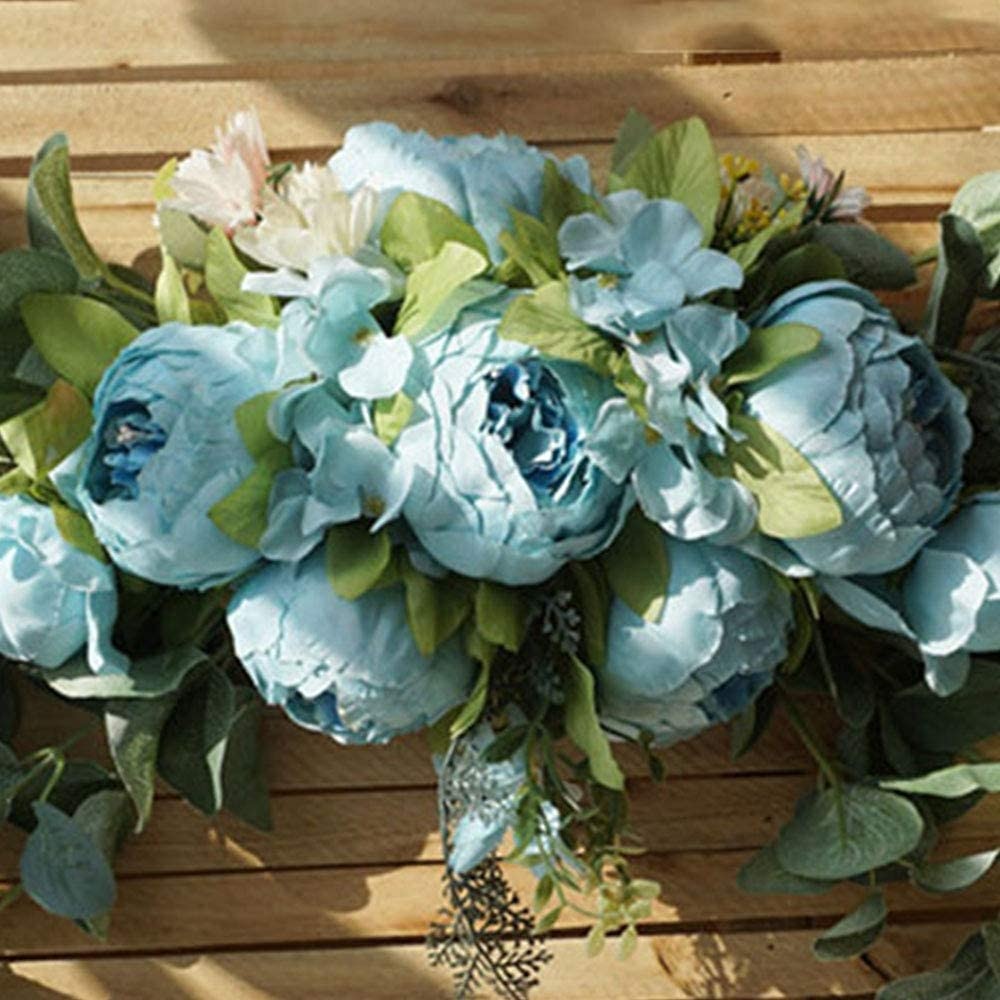 Set 3 Ghirlanda Artificiale Saxifraga con 147 Foglie Altezza 180 cm