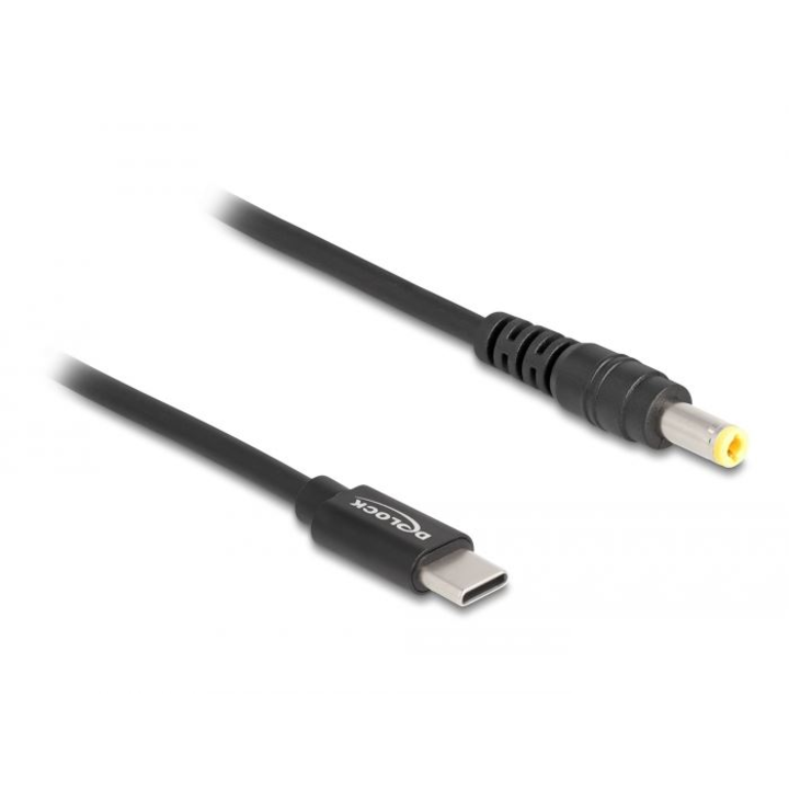 Delock Laptop töltőkábel USB Type-C apa - 5,5 x 2,5 mm apa