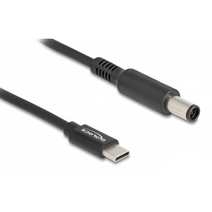 Cablu de alimentare, Delock, USB-C, Dell, 1,5m, Negru