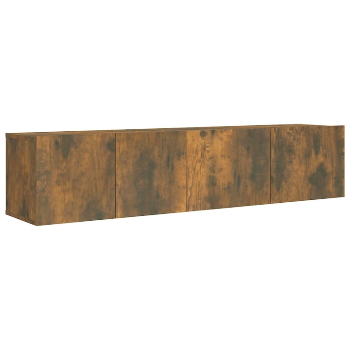 Set dulapuri TV vidaXL, 2 piese, stejar fumuriu, lemn prelucrat, 60 x 30 x 30 cm