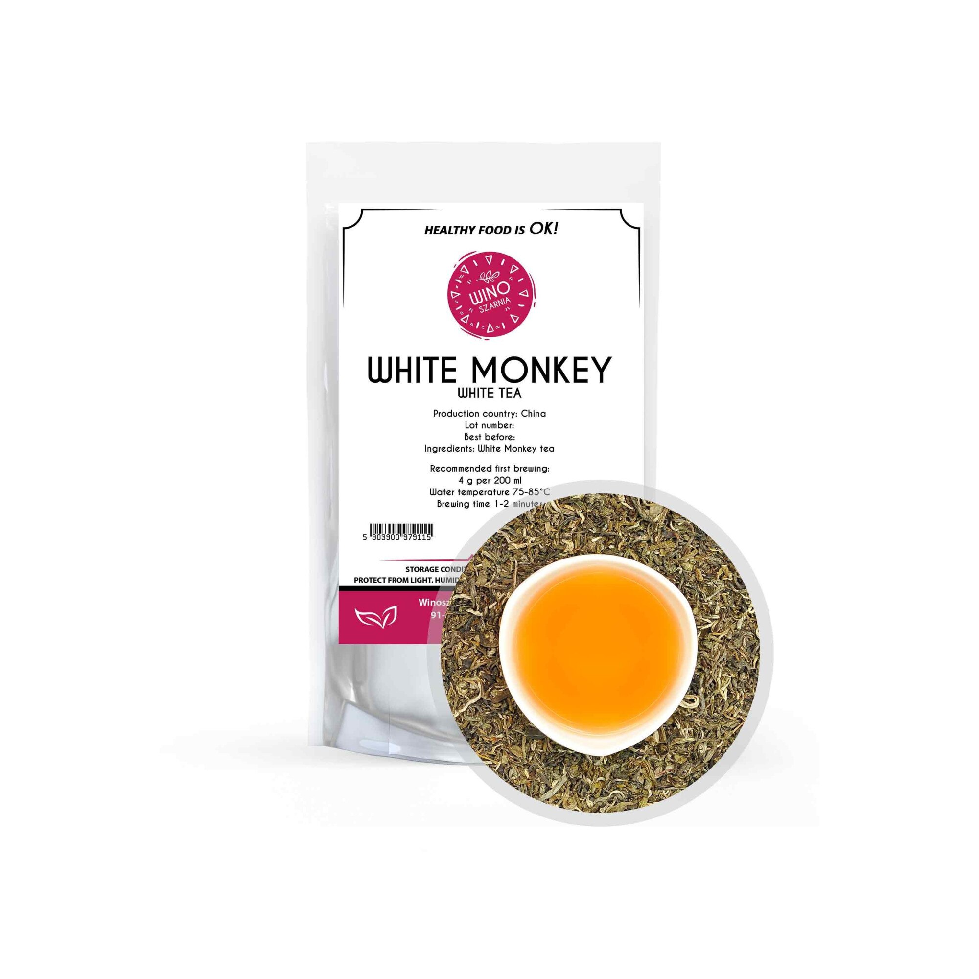 Ceai White Monkey, Winoszarnia, 25 g, alba eMAG.ro
