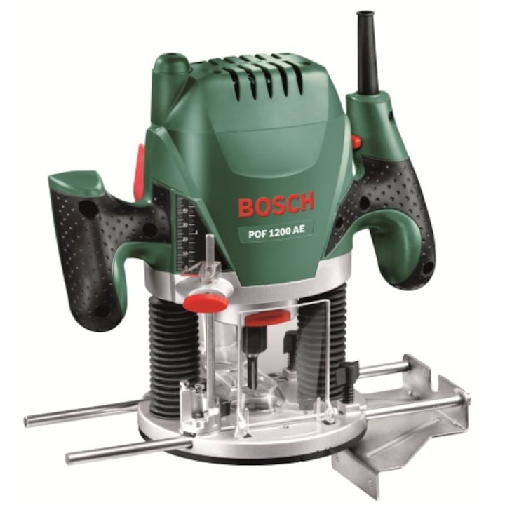 Bosch POF 1200 AE marógép, 1200 W, 230 V, 28000 RPM, 55 mm maximális vágómélység