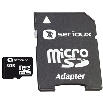 Card de memorie Serioux MicroSDHC, 8GB, Class 10 + Adaptor Card de memorie Serioux MicroSDHC, 8GB, Class 10 + Adaptor