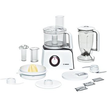 Robot de bucatarie Bosch MCM4100, 800 W, bol 1.25 l, blender 1.25 l, storcator, 2 viteze, Alb Robot de bucatarie Bosch MCM4100, 800 W, bol 1.25 l, blender 1.25 l, storcator, 2 viteze, Alb