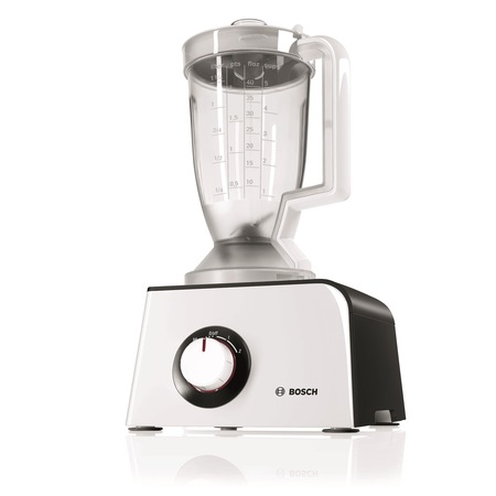 Robot de bucatarie Bosch MCM4100, 800 W, bol 1.25 l, blender 1.25 l, storcator, 2 viteze, Alb