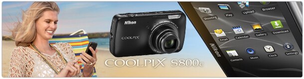 Aparat foto digital Nikon Coolpix S800c, 16 MP, Black - eMAG.ro